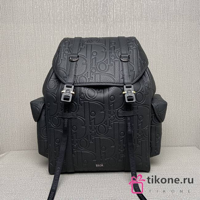 Dior Hit The Road Backpack Gravity Leather Black - 43x43x18cm  - 1