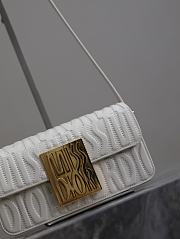 Miss Dior Flap Bag White Quilted Miss Dior Allover Calfskin - 22x11x6cm - 4