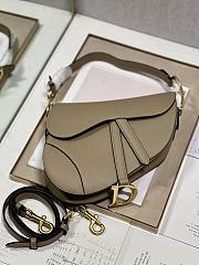 Dior Saddle Bag with Strap Sand Colored Grained Calfskin - 25.5x20x6.5cm - 2