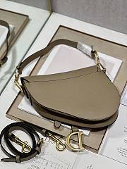 Dior Saddle Bag with Strap Sand Colored Grained Calfskin - 25.5x20x6.5cm - 5