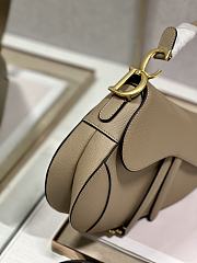 Dior Saddle Bag with Strap Sand Colored Grained Calfskin - 25.5x20x6.5cm - 6