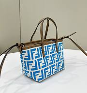 Fendi Mini Roll Light blue FF Jacquard Mini Bag Light Blue - 15.5x13x11cm - 4