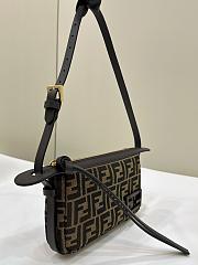 Simply Fendi Mini Brown FF Jacquard Fabric Mini Bag - 22x13x4.5cm - 5