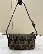 Simply Fendi Mini Brown FF Jacquard Fabric Mini Bag - 22x13x4.5cm - 4