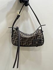 Simply Fendi Mini Brown FF Jacquard Fabric Mini Bag - 22x13x4.5cm - 2