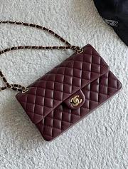 Chanel Classic 11.12 Handbag Lambskin Burgundy - 25.5x15.5x6.5cm - 2