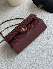 Chanel Classic 11.12 Handbag Lambskin Burgundy - 25.5x15.5x6.5cm - 6