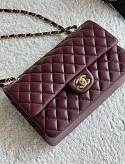 Chanel Classic 11.12 Handbag Lambskin Burgundy - 25.5x15.5x6.5cm - 3