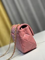 CC Mini Flap Bag Shiny Lambskin & Gold Plated Metal Pink - 13.5×19×7cm - 2