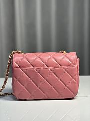 CC Mini Flap Bag Shiny Lambskin & Gold Plated Metal Pink - 13.5×19×7cm - 5