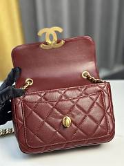 CC Mini Flap Bag Shiny Lambskin & Gold Plated Metal Red - 13.5×19×7cm - 2