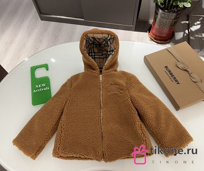 Burberry Fleece Jacket in Frosted Brown Kid - 1