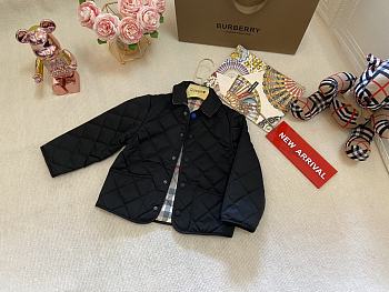 Burberry Quilted Barn Jacket Black Kid