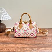 LV Speedy Bandoulière 20 Monogram Tiles Canvas Coral M11209 - 20.5x13.5x12cm - 1