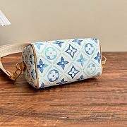 LV Speedy Bandoulière 20 Monogram Tiles Canvas Blue - 20.5x13.5x12cm - 4