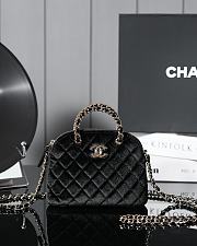 Chanel Clutch with Strap Velvet & Gold Metal Black - 11×16×5.5cm - 1