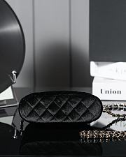 Chanel Clutch with Strap Velvet & Gold Metal Black - 11×16×5.5cm - 4