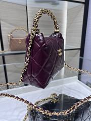 Chanel Clutch with Strap Lambskin & Gold Plated Metal Burgundy - 14×18.5×7cm - 2