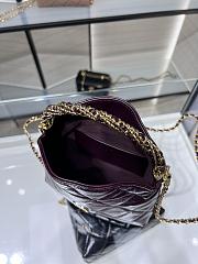 Chanel Clutch with Strap Lambskin & Gold Plated Metal Burgundy - 14×18.5×7cm - 6