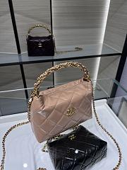 Chanel Clutch with Strap Lambskin & Gold Plated Metal Beige - 14×18.5×7cm - 6