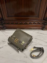 Balmain Smooth Leather B-Buzz 23 Bag Gray - 23x20x11cm - 5