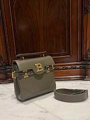 Balmain Smooth Leather B-Buzz 23 Bag Gray - 23x20x11cm - 4