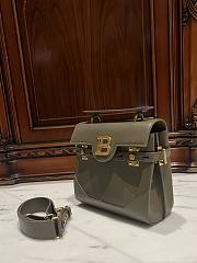 Balmain Smooth Leather B-Buzz 23 Bag Gray - 23x20x11cm - 2