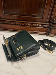 Balmain Smooth Leather B-Buzz 23 Bag Green -  23x20x11cm - 2