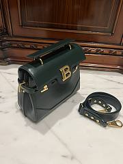 Balmain Smooth Leather B-Buzz 23 Bag Green -  23x20x11cm - 5