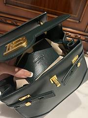 Balmain Smooth Leather B-Buzz 23 Bag Green -  23x20x11cm - 4