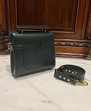 Balmain Smooth Leather B-Buzz 23 Bag Green -  23x20x11cm - 3