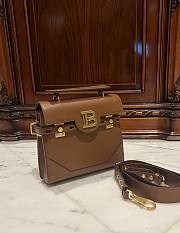 Balmain Smooth Leather B-Buzz 23 Bag Brown - 23x20x11cm - 3