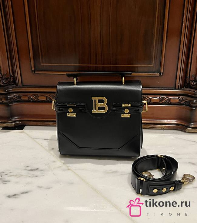 Balmain Smooth Leather B-Buzz 23 Bag Black - 23x20x11cm - 1