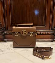 Balmain Smooth Leather B-Buzz 23 Bag Brown - 23x20x11cm - 1