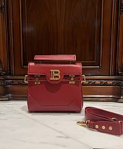 Balmain Smooth Leather B-Buzz 23 Bag Red - 23x20x11cm - 1