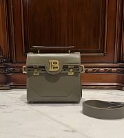 Balmain Smooth Leather B-Buzz 23 Bag Gray - 23x20x11cm - 1