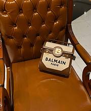 Balmain Canvas B-Buzz 23 Bag with Leather Panels Brown - 23x20x11cm - 6