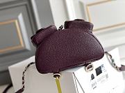 Chanel Small Backpack Grained Calfskin & Gold Metal Burgundy - 16.5×17.5×10cm - 4