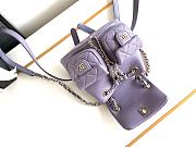 Chanel Small Backpack Grained Calfskin & Gold Metal Light Purple - 16.5×17.5×10cm - 5