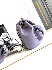 Chanel Small Backpack Grained Calfskin & Gold Metal Light Purple - 16.5×17.5×10cm - 2