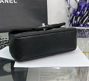 Chanel Mini Flap Top Handle Black Lambskin Silver Hardware - 12x20x6.5cm - 6