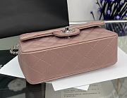 Chanel Mini Flap Top Handle Pearlescent Pink Lambskin Silver Hardware - 12x20x6.5cm - 6