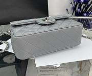 Chanel Mini Flap Top Handle Gray Lambskin Silver Hardware - 12x20x6.5cm - 6