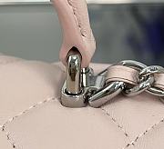 Chanel Mini Flap Top Handle Light Pink Lambskin Silver Hardware - 12x20x6.5cm - 6