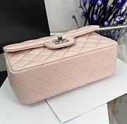 Chanel Mini Flap Top Handle Light Pink Lambskin Silver Hardware - 12x20x6.5cm - 5