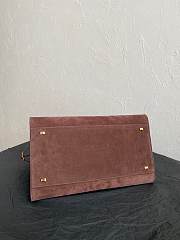 The Row Soft Margaux 15 Bag in Suede Mocha - 38×24×27cm - 3