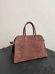 The Row Soft Margaux 15 Bag in Suede Mocha - 38×24×27cm - 4