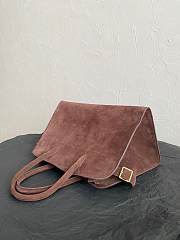 The Row Soft Margaux 15 Bag in Suede Mocha - 38×24×27cm - 6