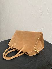 The Row Soft Margaux 15 Bag in Suede Gold - 38×24×27cm - 4