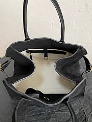 The Row Soft Margaux 15 Bag in Suede Black - 38×24×27cm - 4